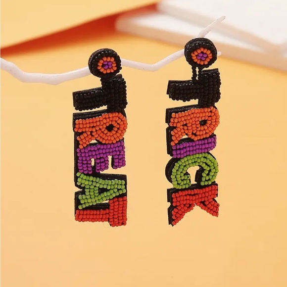 Trick Treat Beaded Earrings - Picture 2 of 5